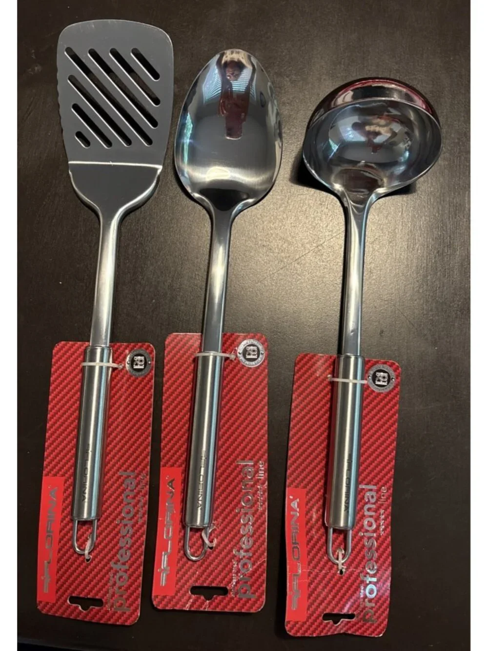 Olivier Daan Stainless Steel 3 Pcs Cooking Set Spatula Ladle Serving Spoon